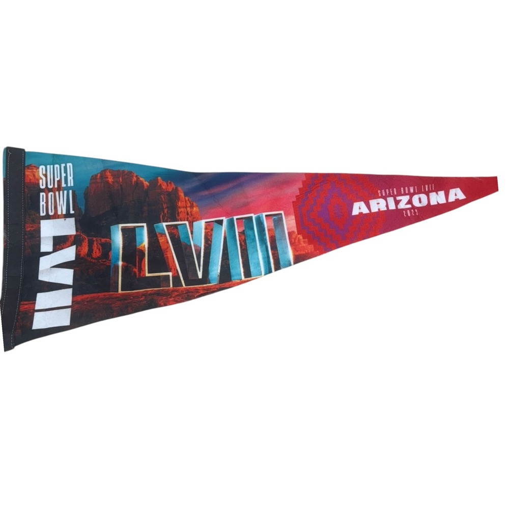NFL Super Bowl LVII Arizona 2023 Pennant Desert Landscape Football Souvenir LVII